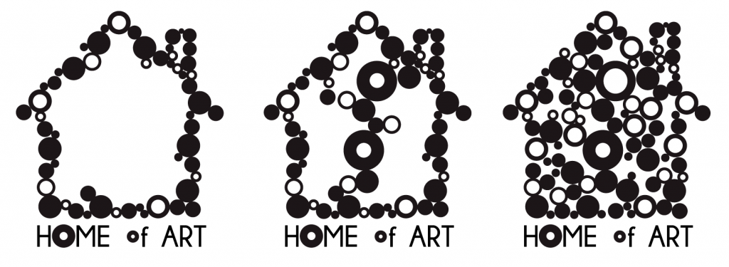 home of art logo variations